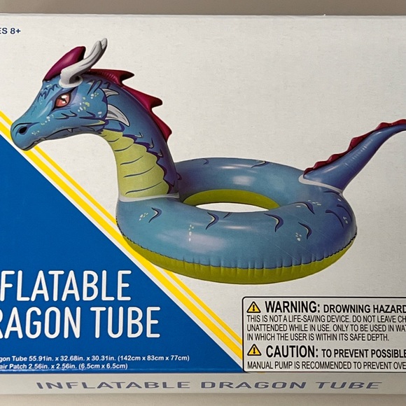 Inflatable Dragon Pool Tube, NIP - Picture 3 of 3